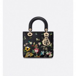 Sac Lady Dior Small fleurs multicolores