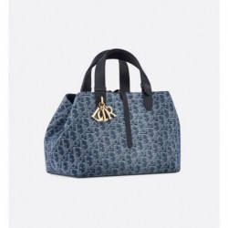 Sac Dior Toujours Medium Oblique bleu