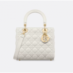 Sac Lady Dior Medium blanc