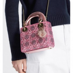 Sac Lady Dior Mini rose des vents