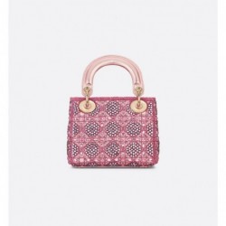 Sac Lady Dior Mini rose des vents