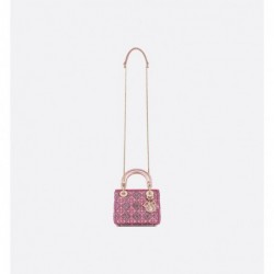 Sac Lady Dior Mini rose des vents