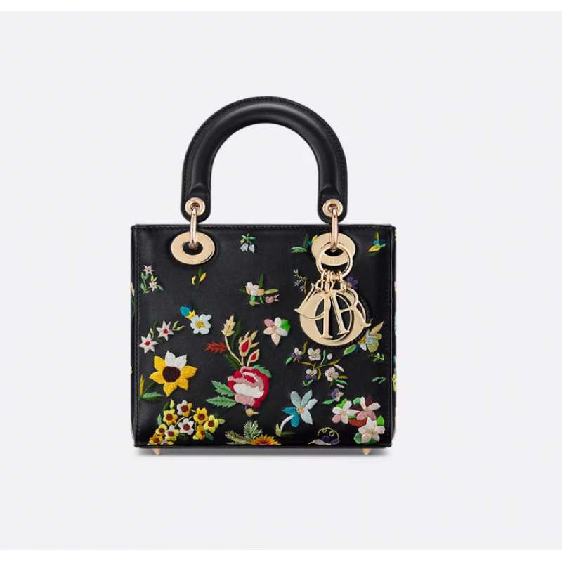 Sac Lady Dior Small fleurs multicolores