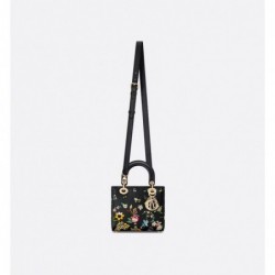 Sac Lady Dior Small fleurs multicolores