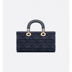 Sac Lady D-Joy Medium Cannage bleu