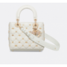 Sac Lady Dior My ABCDior Small libellules dorés blanc