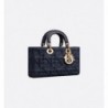 Sac Lady D-Joy Medium Cannage bleu