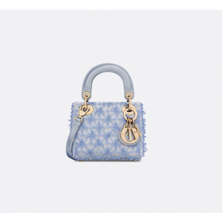 Micro sac Lady Dior bleu Céleste