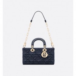 Sac Lady D-Joy Medium Cannage bleu