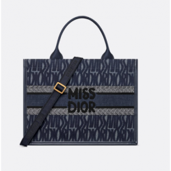 Sac Dior Book Tote Medium bleu