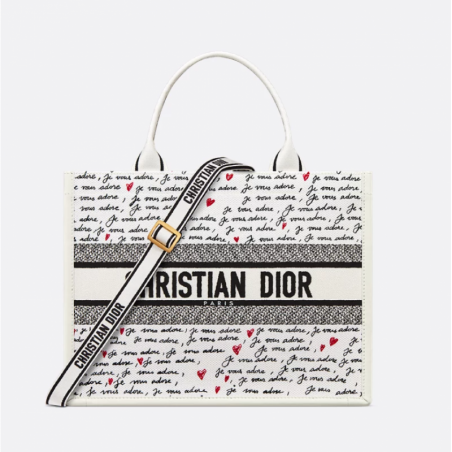 Sac Dior Book Tote Medium Dioramour blanc