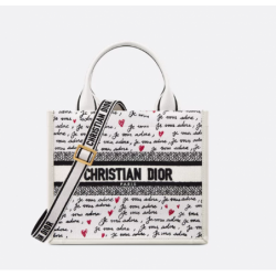 Sac Dior Book Tote Small Dioramour blanc