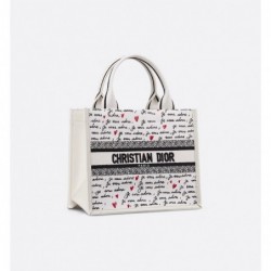 Sac Dior Book Tote Small Dioramour blanc