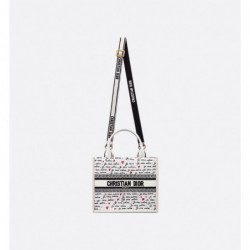 Sac Dior Book Tote Small Dioramour blanc