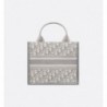 Sac Dior Book Tote Small veau gris