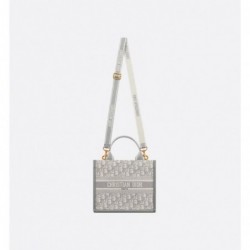 Sac Dior Book Tote Small veau gris