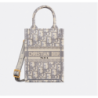 Sac vertical Dior Book Tote Mini Oblique gris