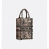 Sac vertical Dior Book Tote Mini beige et noir