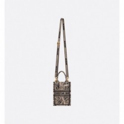 Sac vertical Dior Book Tote Mini beige et noir