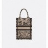 Sac vertical Dior Book Tote Mini beige et noir