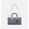 Sac Lady D-Joy Medium Denim Macrocannage bleu