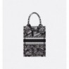 Sac vertical Dior Book Tote Mini noir et blanc