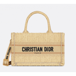 Sac Dior Book Tote Mini Oblique beige