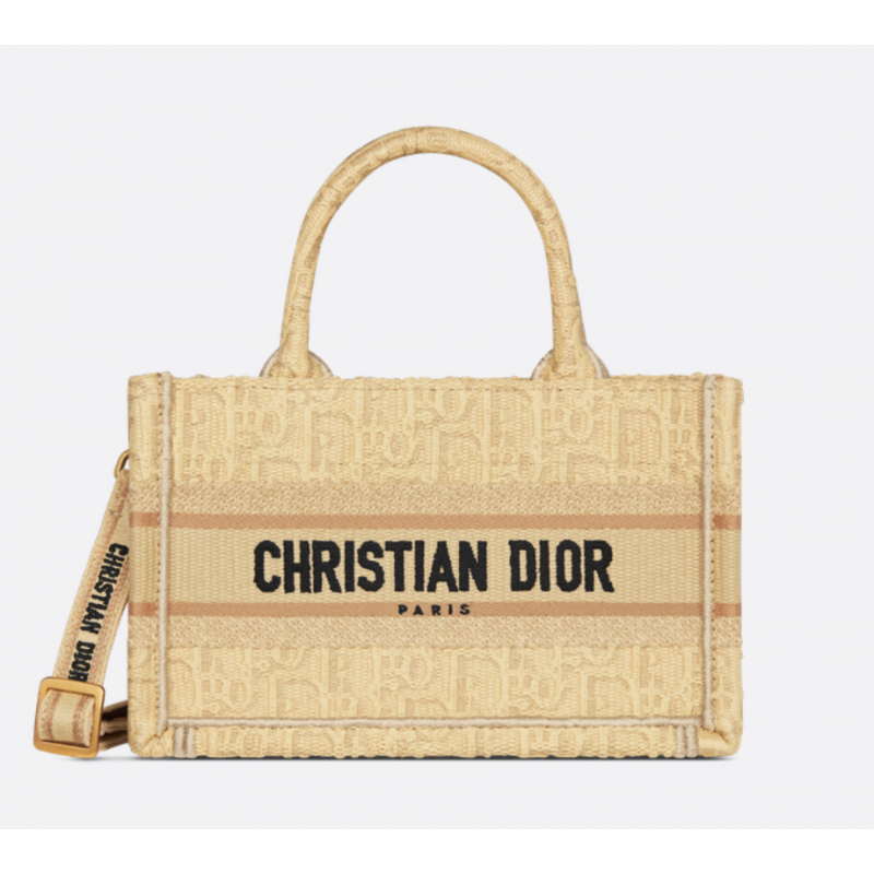 Sac Dior Book Tote Mini Oblique beige