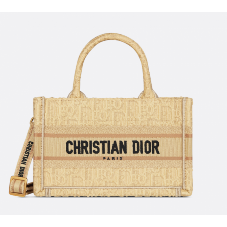 Sac Dior Book Tote Mini Oblique beige