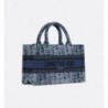 Sac Dior Book Tote Mini Oblique bleu