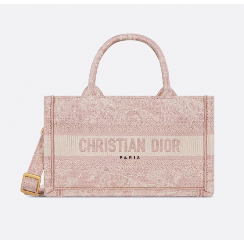 Sac Dior Book Tote Mini Reverse rose