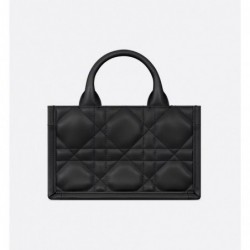 Sac Dior Book Tote Mini Macrocannage noir