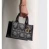 Sac Dior Book Tote Mini Macrocannage noir