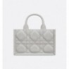 Sac Dior Book Tote Mini Macrocannage gris Cloud