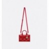 Sac Dior Book Tote Mini Macrocannage couleur rouge