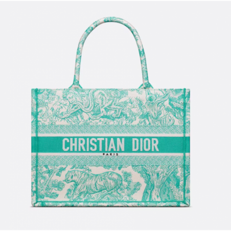 Sac Dior Book Tote Medium Dioriviera Aquamarina