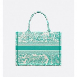 Sac Dior Book Tote Medium Dioriviera Aquamarina