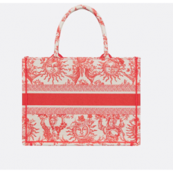 Sac Dior Book Tote Medium Dioriviera corail