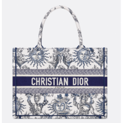 Sac Dior Book Tote Medium Dioriviera bleu marine