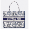 Sac Dior Book Tote Medium Dioriviera bleu marine