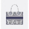 Sac Dior Book Tote Medium Dioriviera bleu marine