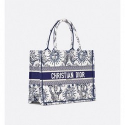 Sac Dior Book Tote Medium Dioriviera bleu marine