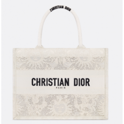 Sac Dior Book Tote Medium Soleil blanche