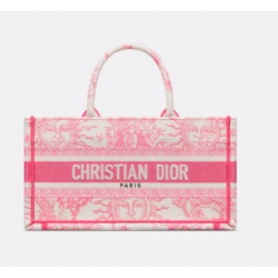 Sac Dior Book Tote East-West Dioriviera Candy Pink