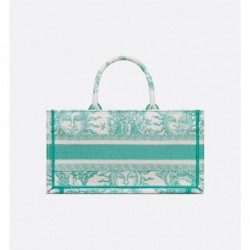 Sac Dior Book Tote East-West Dioriviera Aquamarina