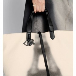 Sac Dior Toujours Large Eiffel couleur latte et noir