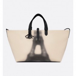 Sac Dior Toujours Large Eiffel couleur latte et noir