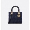 Sac Lady Dior Medium bleu