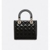 Sac Lady Dior Medium verni noir