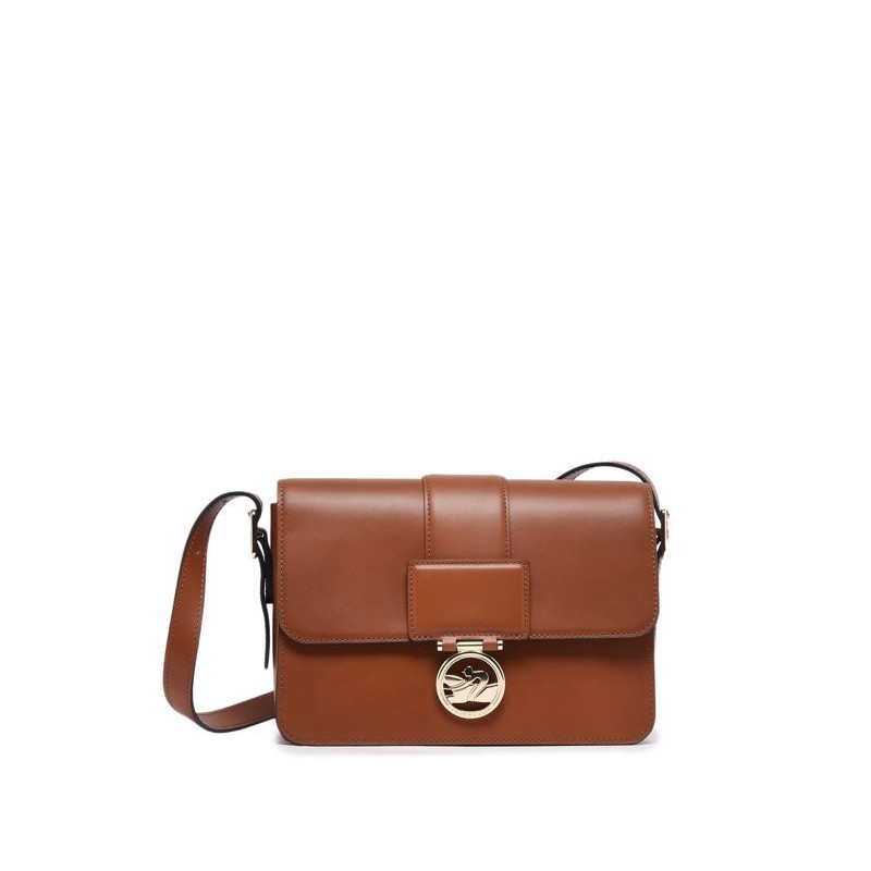 Sac bandoulière Box-trot cuir LONGCHAMP Cognac